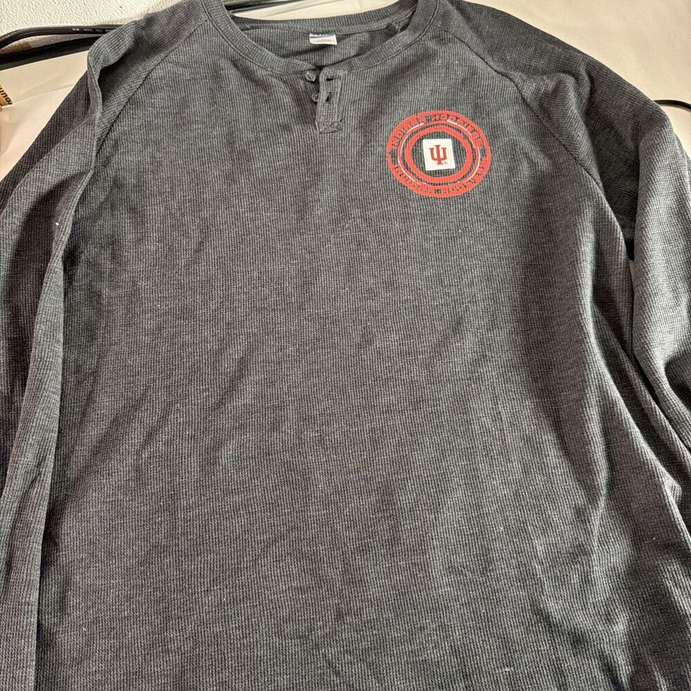 Indiana Hoosiers Champion Athleticwear Thermal Waffle Knit Long Sleeve Shirt XL